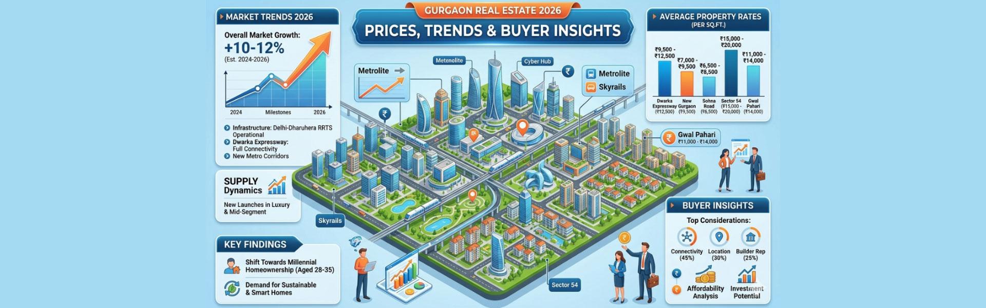 Gurgaon Real Estate Prices 2026: Latest Property Rates, Market Trends & Buyer Insights