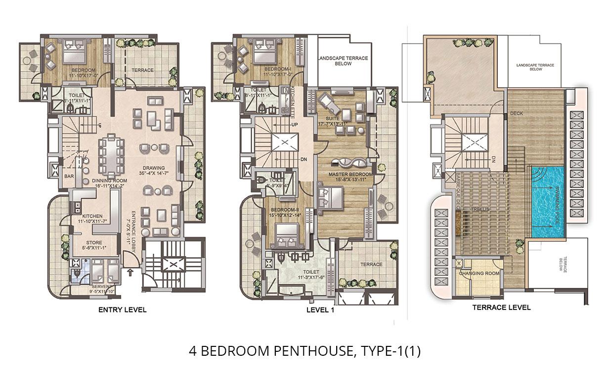 4 Bedroom Penthouse Type-1(A)