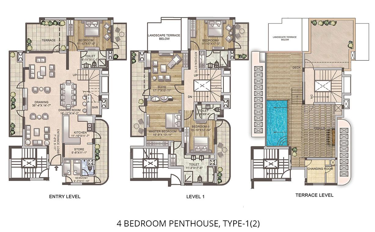 4 Bedroom Penthouse Type-1(B)