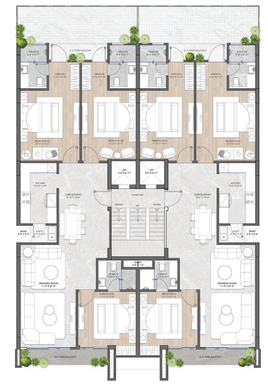 Plot Size : 208 Sq.Yd.