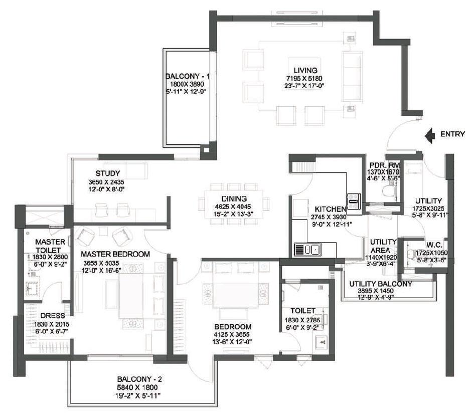 WT-03, WT-07 (2BHK + Utility)