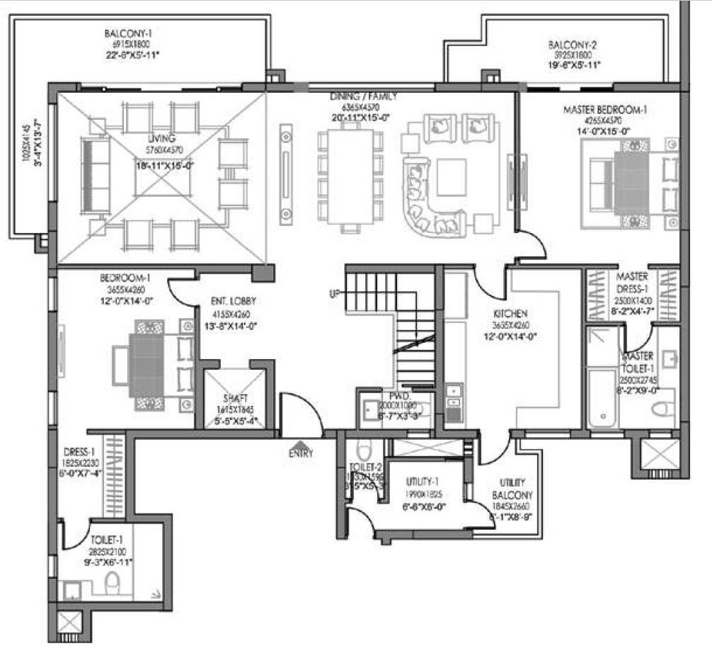 L Dupex Lower Unit 1 Typical Lower Level Plan Duplex Slabs - S3, S9