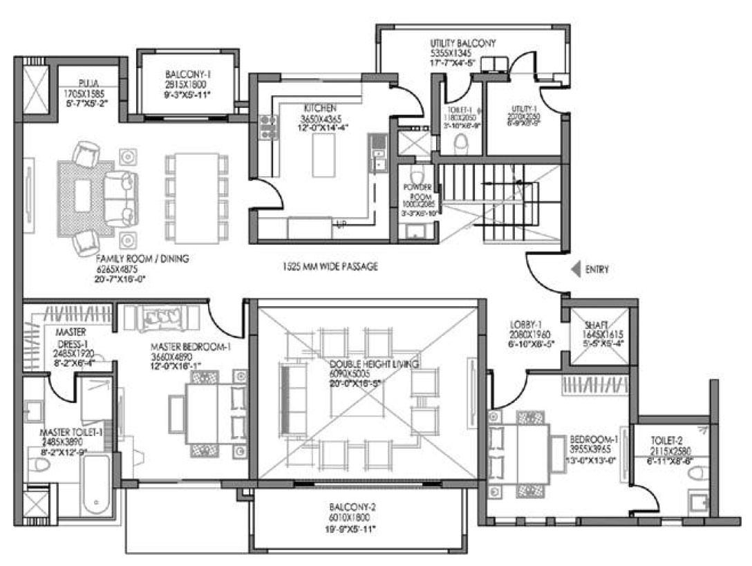 Straight Dupex  Lower Unit 1 Typical Lower Level Plan Duplex Slabs - S2, S6 & S10
