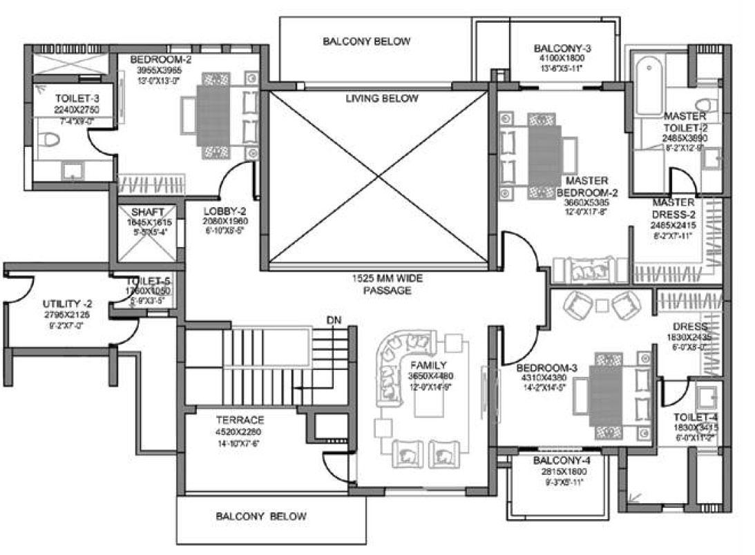 Straight Dupex Upper Unit 2  Typical Upper Level Plan Duplex Slabs - S1, S7& S8