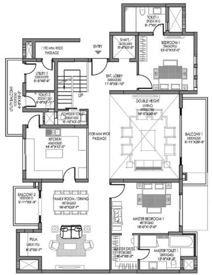 Straight Dupex Lower Unit 2  Typical Lower Level Plan Duplex Slabs - S3, S9