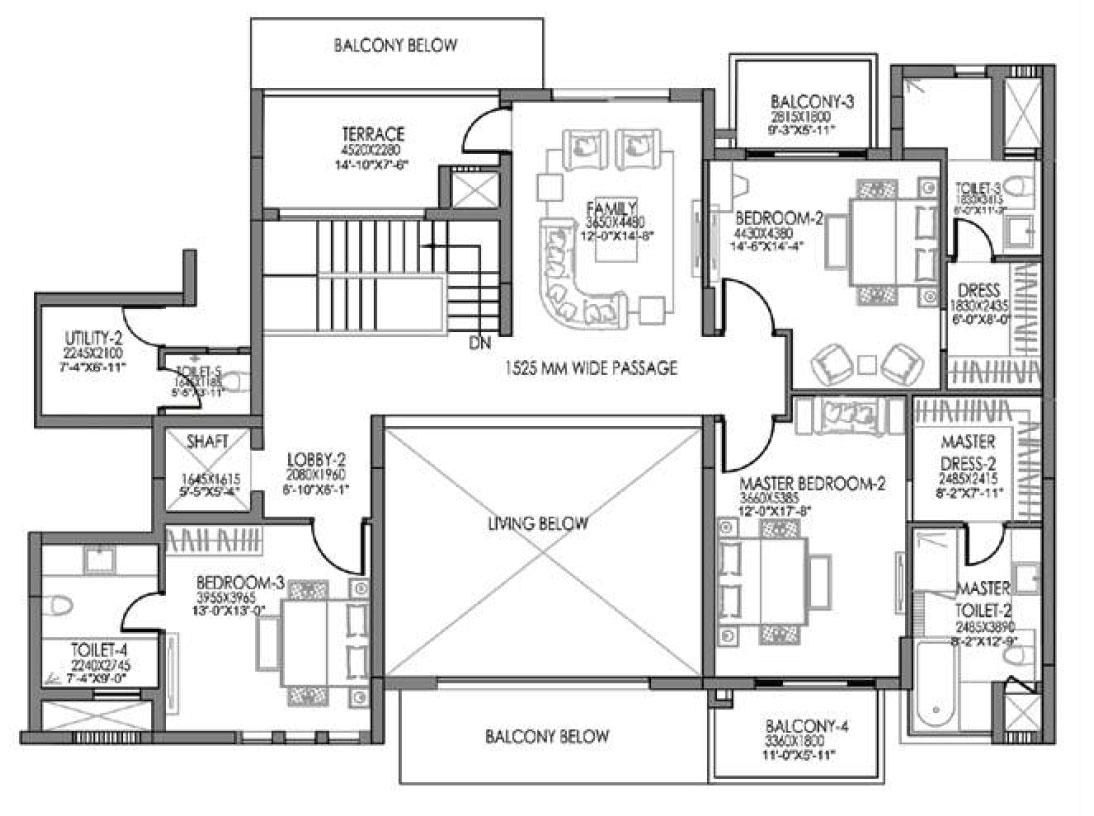 Straight Dupex Upper Unit 2 Typical Upper Level Plan Duplex Slabs - S2, S6 & S10