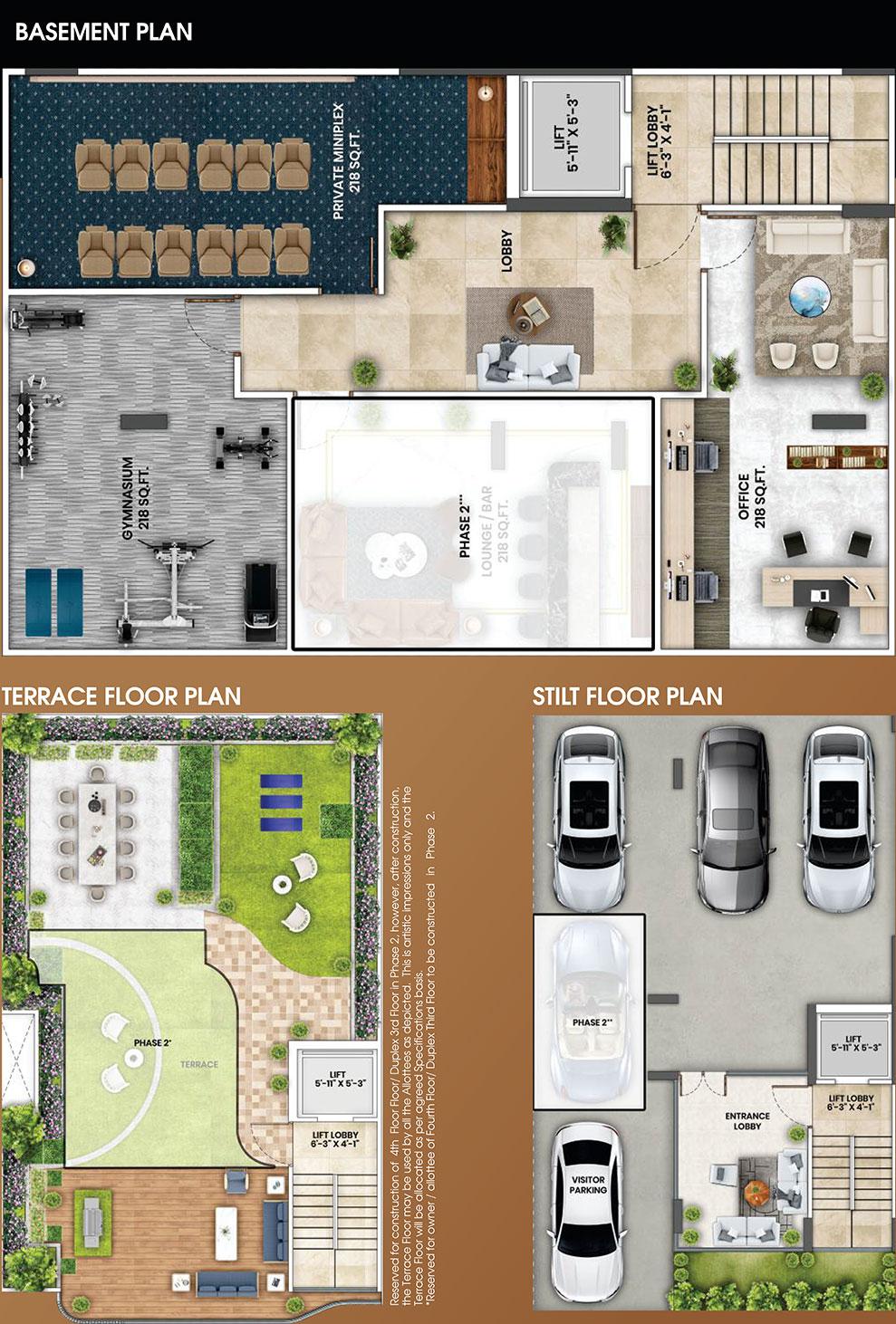 Type A (3BHK) Basement