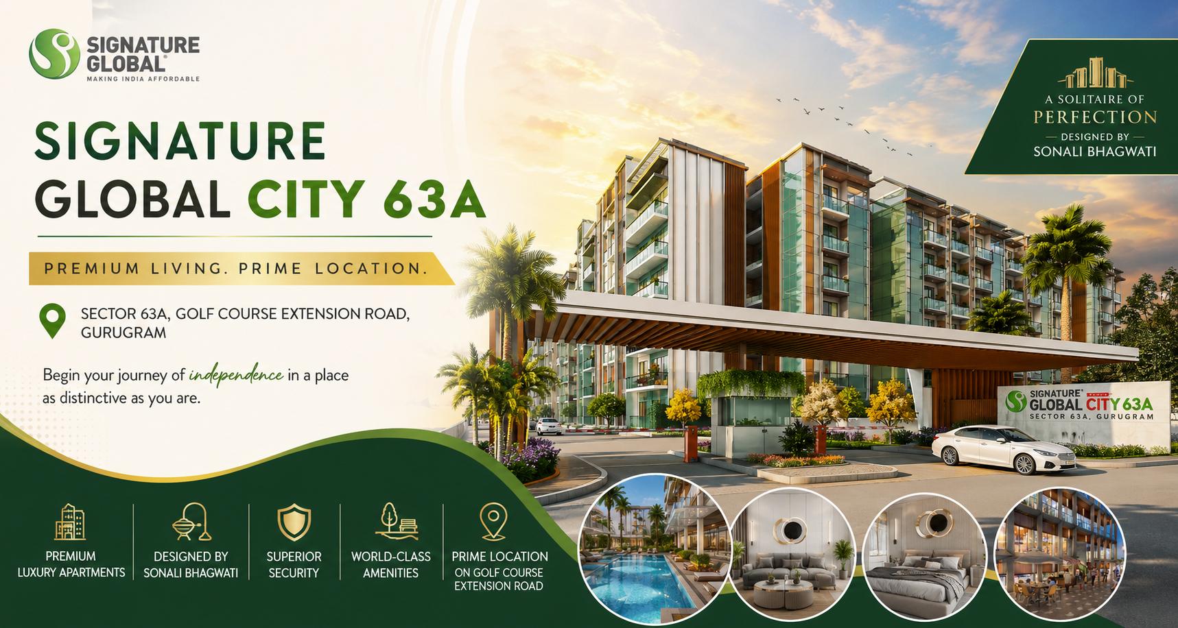 Signature Global City 63A: Luxury Living on Golf Course Extension Road, Gurgaon