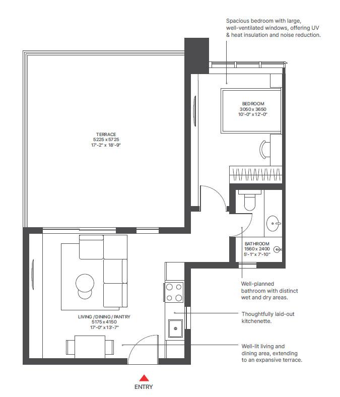 1 Bed Residence