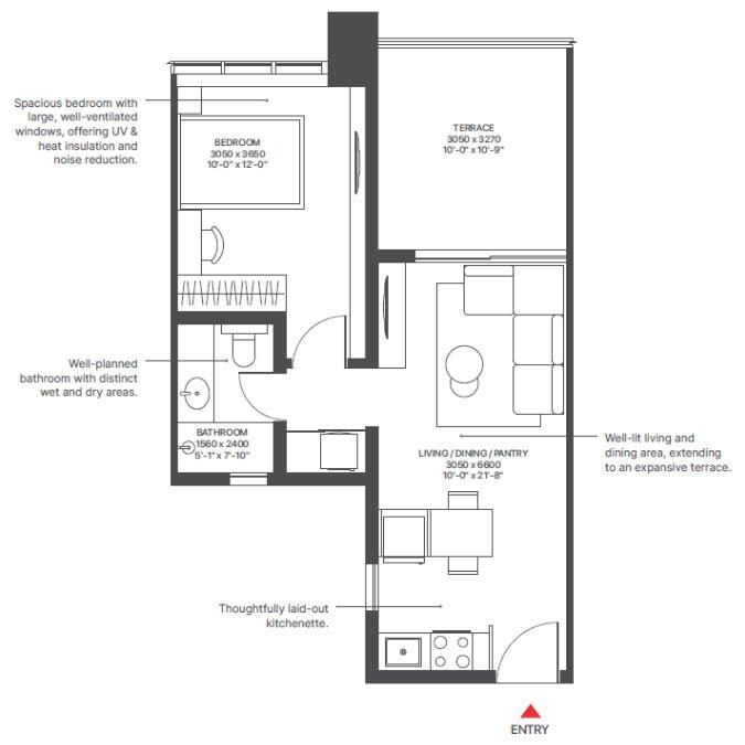 1 Bed Residence