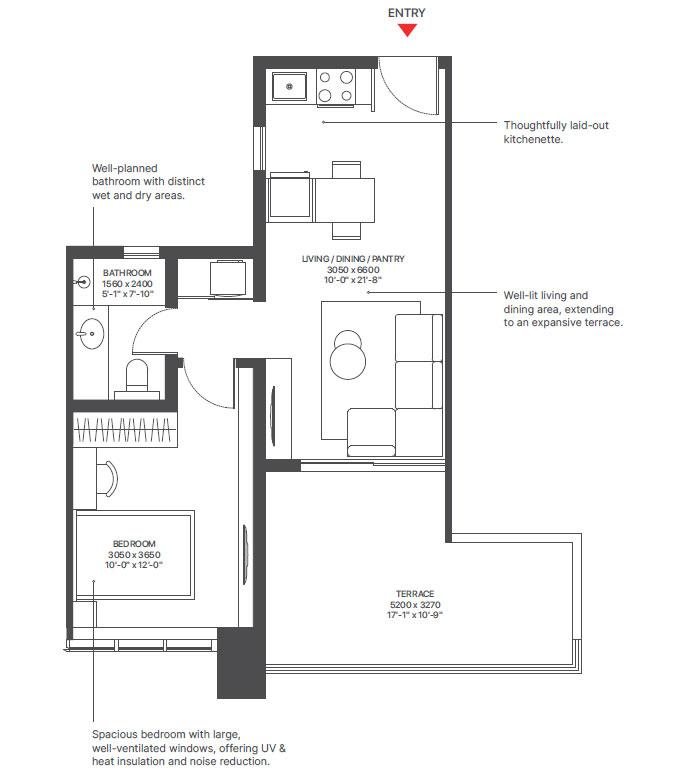 1 Bed Residence