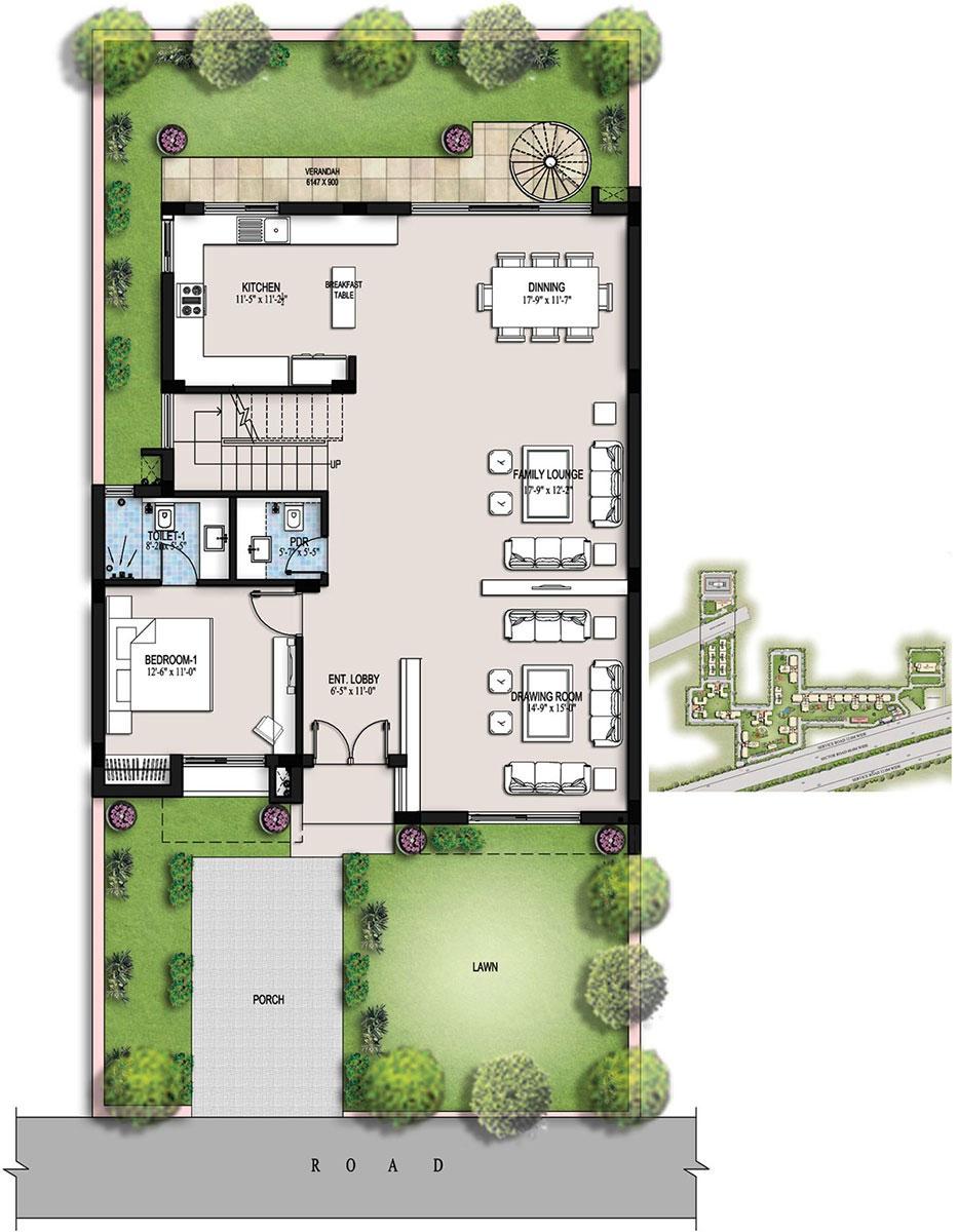 Villa : Ground Floor Plan