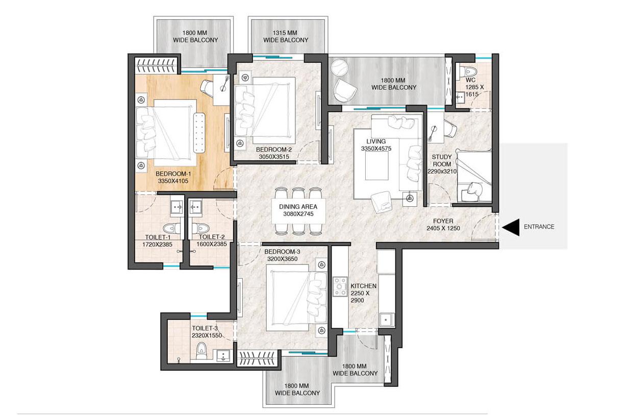 Type B Floor Plan