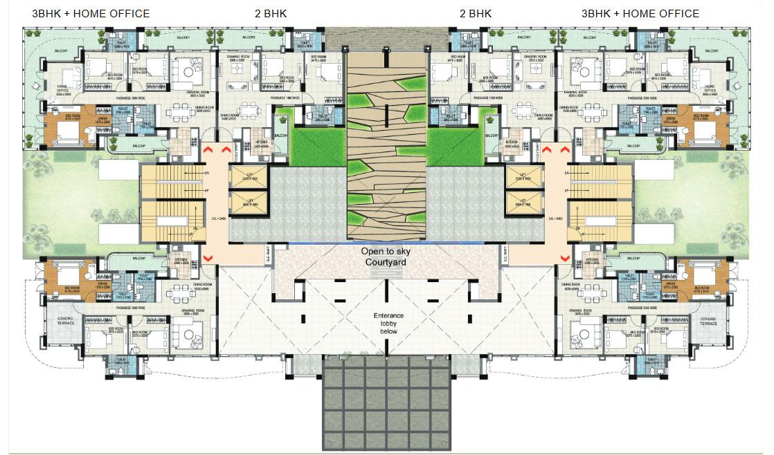 First Floor 3BHK + Home Office Type 1