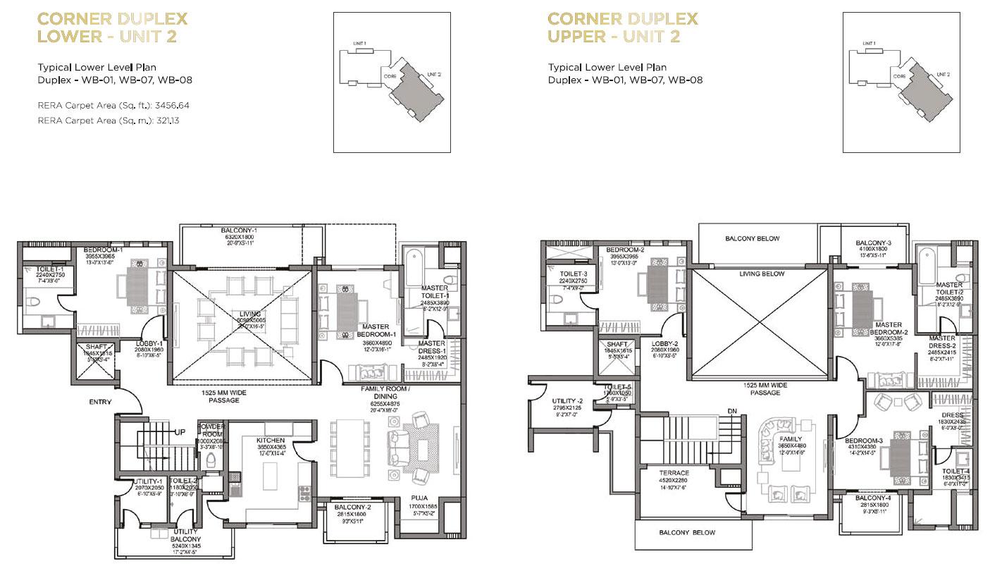 Unit 2 : Corner Duplex Lower & Upper