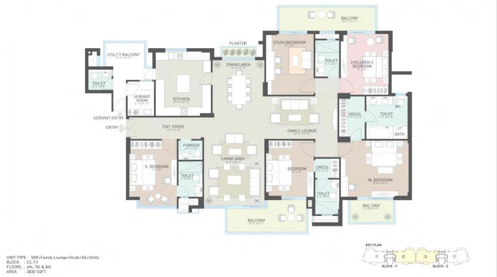 5 BHK + Family Lounge