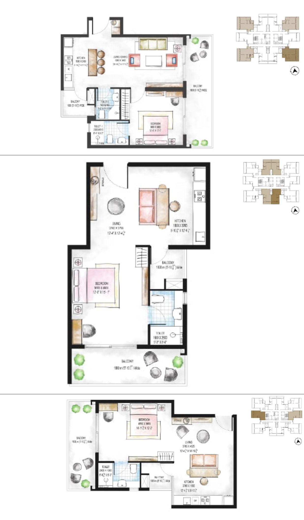 Typical Floor Layout ( 1 LDK )