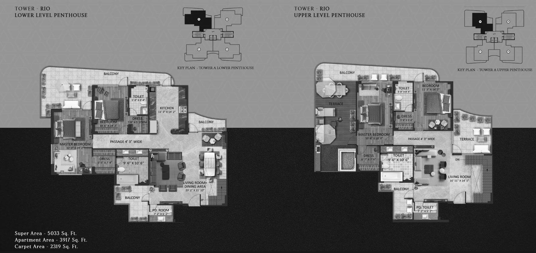 Lower & Upper Level Pent House
