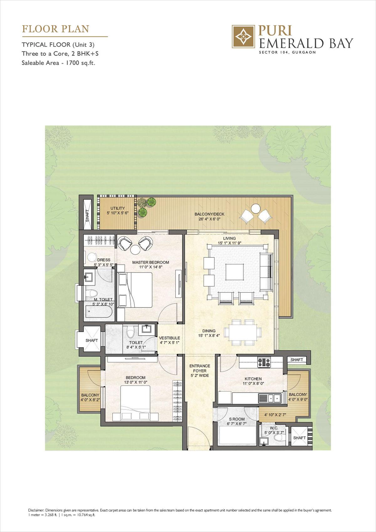 2 BHK+2T+ST