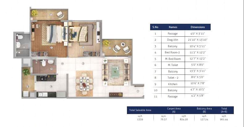 2 BHK Luxury- Type2